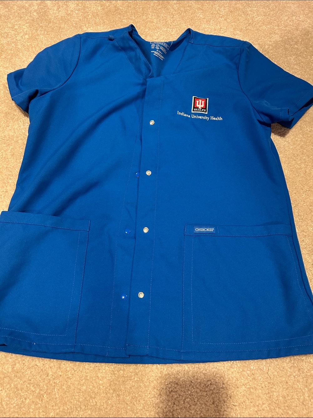 Women IU Health Royal Blue top